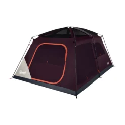 Coleman Skylodge™ 10-Person Camping Tent, Blackberry -Outdoor Camping Store 10P CbnCnvntnlIntrnlScrnRm BB 1 FrontAngleRight FlyOff WindowsUp