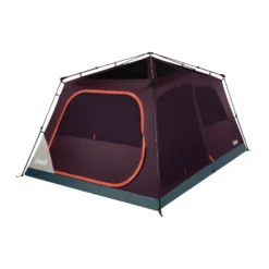 Coleman Skylodge™ 10-Person Instant Camping Tent, Blackberry -Outdoor Camping Store 10P CbnInstntIntrnlScrnRm BB 1 FrontAngleRight FlyOff WindowsUp
