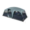 Coleman Sunlodge™ 12-Person Camping Tent, Blue Nights -Outdoor Camping Store 12P20CABIN20CONVENTIONAL20 Blue20Nights 3 Front Angle Fly20On Windows20Down Room20Divider20Open