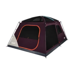 Coleman Skylodge™ 12-Person Camping Tent, Blackberry -Outdoor Camping Store 12P CbnCnvntnlIntrnlScrnRm BB 1 FrontAngleRight FlyOff WindowsUp