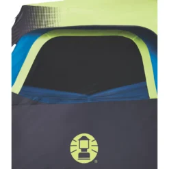 Coleman 10-Person Dark Room Instant Cabin Tent With Rainfly -Outdoor Camping Store 2000032730 coleman dark room tent 10p interior side window unzipped green turquoise detail 1