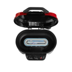 Coleman RoadTrip® 225 Portable Tabletop Propane Grill 13 Coleman RoadTrip® 225 Portable Tabletop Propane Grill -Outdoor Camping Store 2000033047 225 Table Top Coleman Red Detail Grill Open Burner System Flames20copy