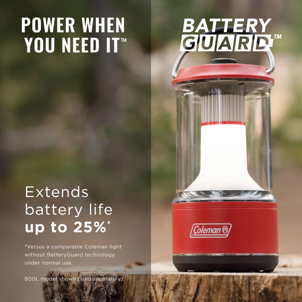 Coleman 1000 Lumens LED Lantern With BatteryGuard™, Green 4 Coleman 1000 Lumens LED Lantern With BatteryGuard™, Green - Image 2