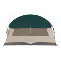 Coleman 4-Person Cabin Tent With Screened Porch, Evergreen -Outdoor Camping Store 2000035608 Coleman 2020 US FlyOn StraightOn Back WindowClosed RET