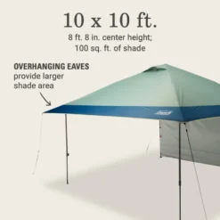 Coleman OASIS™ 10 X 10 Canopy With Sun Wall -Outdoor Camping Store 2156418 OasisLite10x10CanopySunWallMoss ATF6