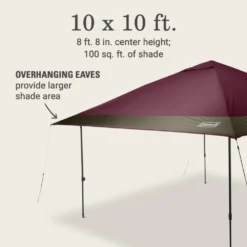 Coleman OASIS™ 10 X 10 Canopy -Outdoor Camping Store 2157495 Oasis10x10CanopyBlackberry ATF6