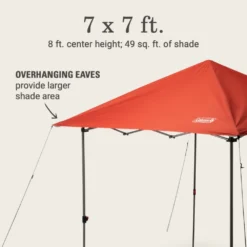 Coleman OASIS™ Lite 7 X 7 Canopy -Outdoor Camping Store 2157497 OasisLite7x7CanopyRed ATF5