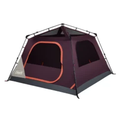 Coleman Skylodge™ 4-Person Instant Camping Tent, Blackberry 16 Coleman Skylodge™ 4-Person Instant Camping Tent, Blackberry -Outdoor Camping Store 4P CbnInstnt Blckbrry 2 FrontAngleRight FlyOff