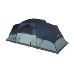Coleman Skydome™ 8-Person Camping Tent XL, Blue Nights 17 Coleman Skydome™ 8-Person Camping Tent XL, Blue Nights -Outdoor Camping Store 8P20MODIFIED20DOME Blue20Nights 4 Back Angle Fly20On Back20Window20open 064