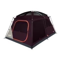Coleman Skylodge™ 8-Person Camping Tent, Blackberry 16 Coleman Skylodge™ 8-Person Camping Tent, Blackberry -Outdoor Camping Store 8P CbnCnvntnlIntrnlScrnRm Blckbrry 1 FrontAngleRight FlyOff WindowsUp
