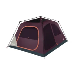 Coleman Skylodge™ 8-Person Instant Camping Tent, Blackberry -Outdoor Camping Store 8P CbnInstntIntrnlScrnRm BB 1 FrontAngleRight FlyOff WindowsUp