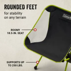 Coleman Mantis Space-Saving Full-Size Low-Profile Chair -Outdoor Camping Store Coleman 2000037227 LowProfileChair ATF6