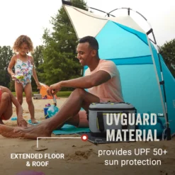 Coleman Skyshade™ Small Compact Beach Shade, Caribbean Sea -Outdoor Camping Store Coleman 2000037508 Skyshade CaribbeanSea ATF4