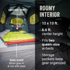 Coleman Skylodge™ 10-Person Instant Camping Tent With Screen Room, Blue Nights -Outdoor Camping Store Coleman 2000037545 Skylodge Instant ScreenRoom 10P ATF5