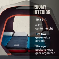 Coleman Skylodge™ 6-Person Instant Camping Tent, Blackberry -Outdoor Camping Store Coleman 2000038278 Skylodge Instant 6P ATF5