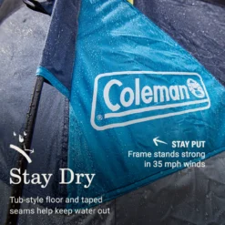 Coleman® Camp Burst™ 4-Person Dark Room™ Camping Tent -Outdoor Camping Store Coleman CampBurstTents 4P DarkRoom ATF4