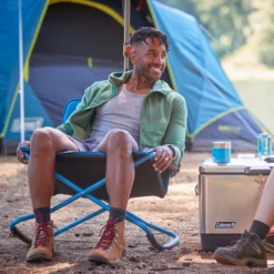 Coleman Cross Rocker Outdoor Rocking Chair -Outdoor Camping Store Coleman CrossRockerChair DeepOcean ATF7