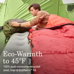 Coleman Flatlands™ 45°F Big & Tall Sleeping Bag -Outdoor Camping Store Coleman Flatlands SleepingBags 45F Red BT ATF3
