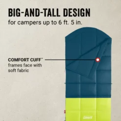 Coleman Kompact™ 40°F Big & Tall Contour Sleeping Bag 11 Coleman Kompact™ 40°F Big & Tall Contour Sleeping Bag -Outdoor Camping Store Coleman SleepingBagContour40D Space ATF4