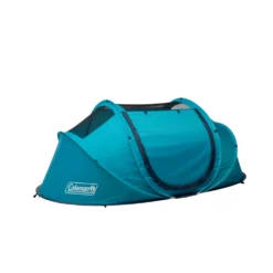 Coleman 2-Person Camp Burst™ Pop-Up Tent -Outdoor Camping Store PopUpTent 2P ScubaBlue Hero 3 4 Fly Off 0004 v2